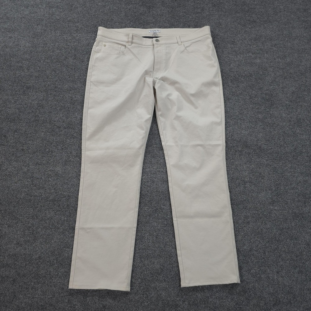 Peter Millar Pants Mens 38x30 Beige EB66 Chino 5 Pocket Performance Golf Casual